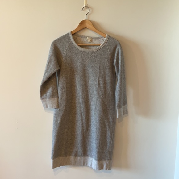 J Crew Cotton Sweatshirt Dress in Vintage Terry - Picture 3 of 6